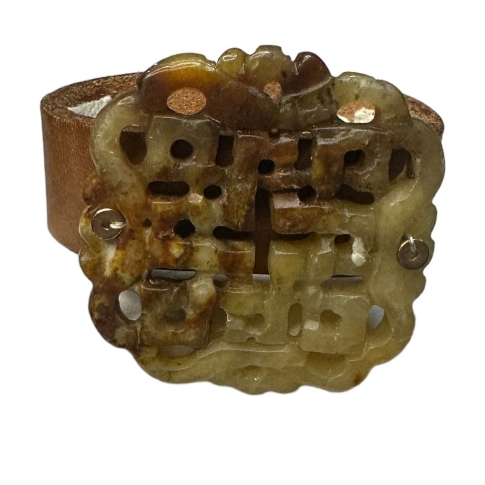 Leapin Lizard Leather and Stone Bracelet